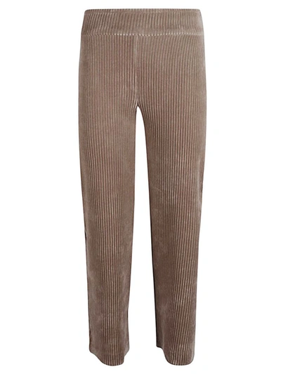 Shop Avenue Montaigne Corduroy Cropped Trousers In Beige