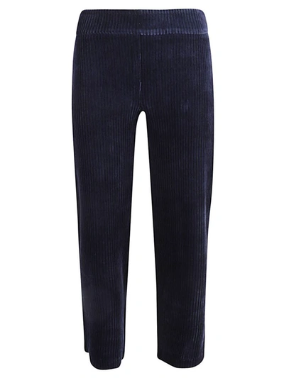 Shop Avenue Montaigne Corduroy Cropped Trousers In Blue