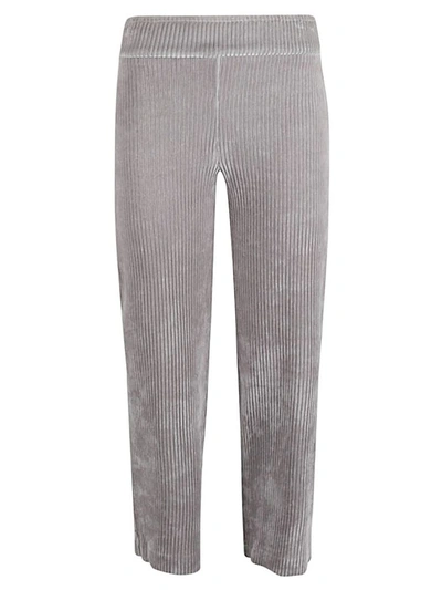 Shop Avenue Montaigne Corduroy Cropped Trousers In Silver