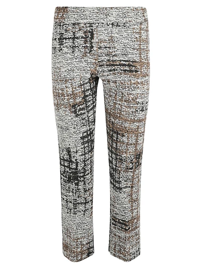 Shop Avenue Montaigne Cotton Blend Trousers In Multicolour