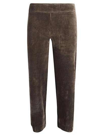 Shop Avenue Montaigne Corduroy Cropped Trousers In Green