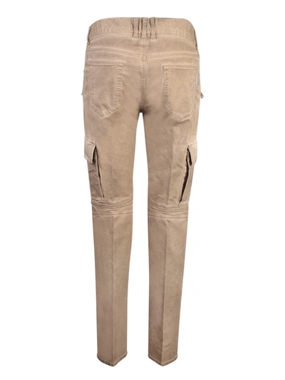 Shop Balmain Trousers In Brown