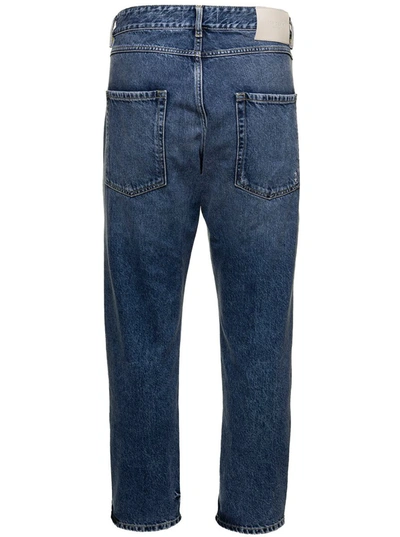 Shop Icon Denim Jeans Regular Corto In Blu