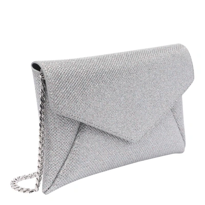 Stuart Weitzman The Loveletter Mini Metallic Clutch Bag In Silver