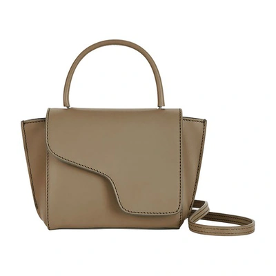 Shop Atp Atelier Montalcino Leather Mini Handbag In Moss