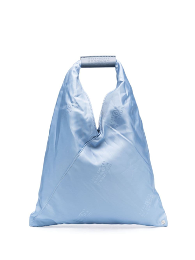 Shop Mm6 Maison Margiela Japanese Triangle Tote Bag In Blue