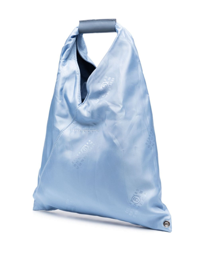 Shop Mm6 Maison Margiela Japanese Triangle Tote Bag In Blue
