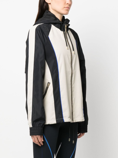 Shop P.e Nation Formation Colour-block Hooded Jacket In Neutrals