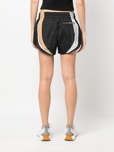 Shop P.e Nation Running Track Shorts In Black