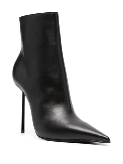 Shop Le Silla Bella 110mm Leather Ankle Boots In Black