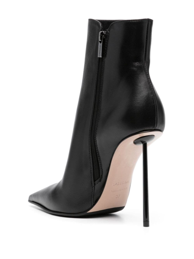 Shop Le Silla Bella 110mm Leather Ankle Boots In Black