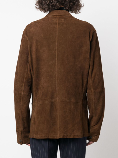Shop Polo Ralph Lauren Artisan Suede Field Jacket In Brown