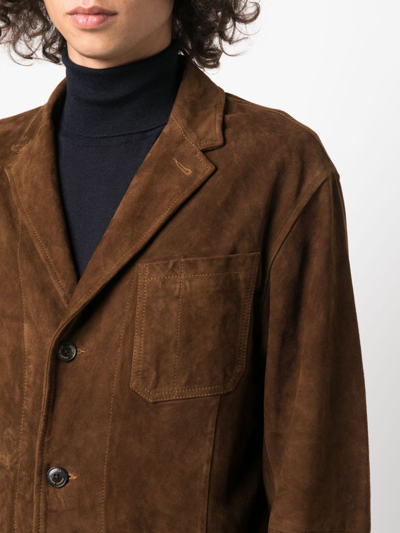 Shop Polo Ralph Lauren Artisan Suede Field Jacket In Brown