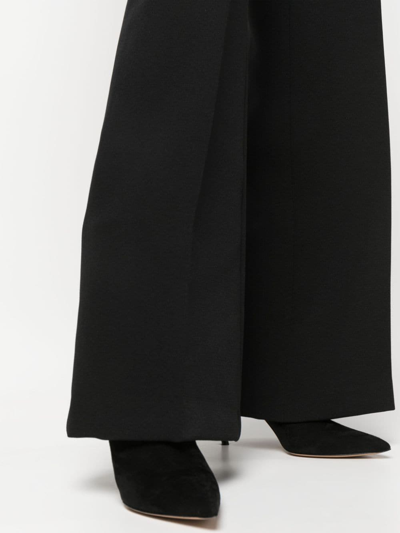 Shop P.a.r.o.s.h Mid-rise Palazzo Pant In Black