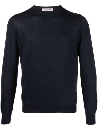 Fileria Crew-neck Long-sleeve Jumper In Blue