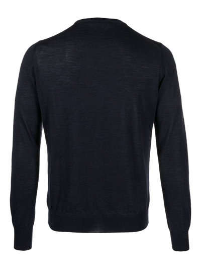 Fileria Crew-neck Long-sleeve Jumper In Blue