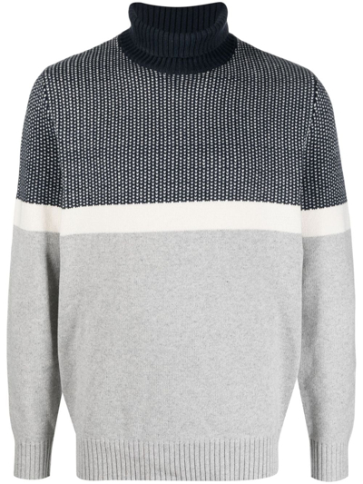 Shop Barbour Bream Roll-neck Jumper In Blue