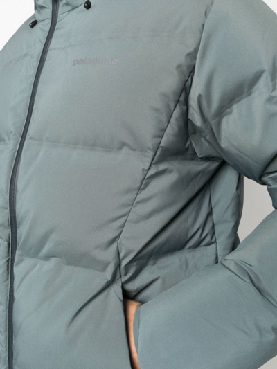 Shop Patagonia Glacier Padded Hooded Jacket In Green