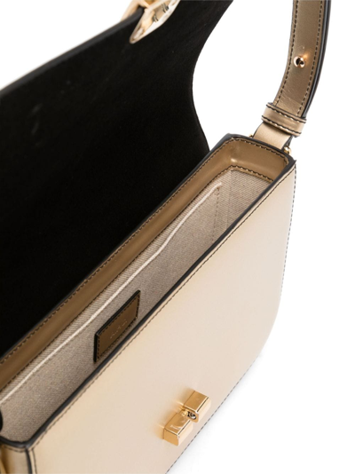 Shop Apc Grace Leather Shoulder Bag In Gold