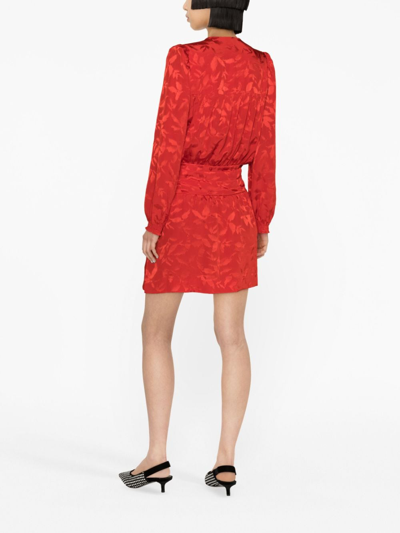 Zadig & Voltaire V-neck Wrap Minidress In Red