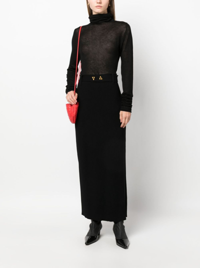 Aeron Knitted Forum Skirt In Black