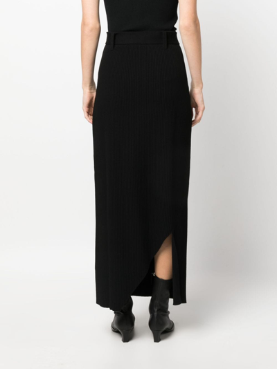 Shop Aeron Forum Knitted Midi Skirt In Black