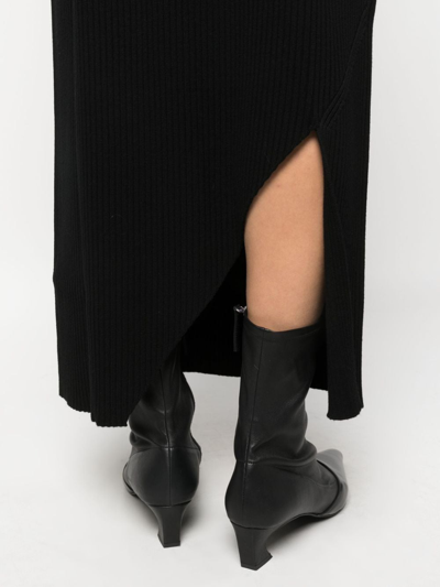 Shop Aeron Forum Knitted Midi Skirt In Black