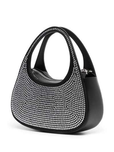 Shop Coperni Swipe Crystal-embellished Mini Bag In Black
