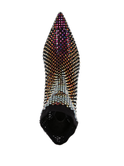 Le Silla Gilda 125mm Crystal-embellished Boots In Black