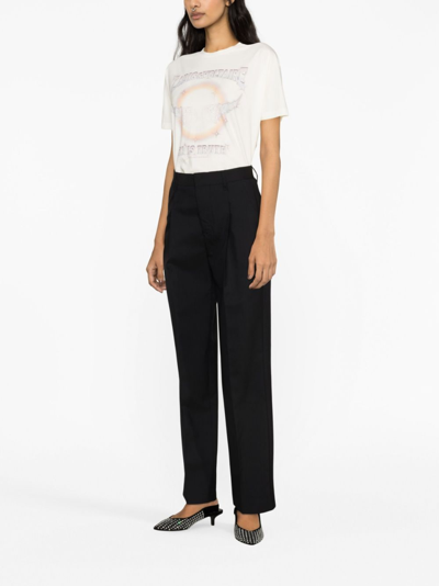 Shop Zadig & Voltaire High-waist Straight-leg Trousers In Black