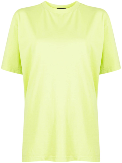 Shop We11 Done Logo-print Cotton T-shirt In Green