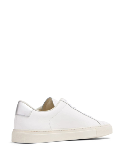 Shop Common Projects Retro Leather Sneakers In White