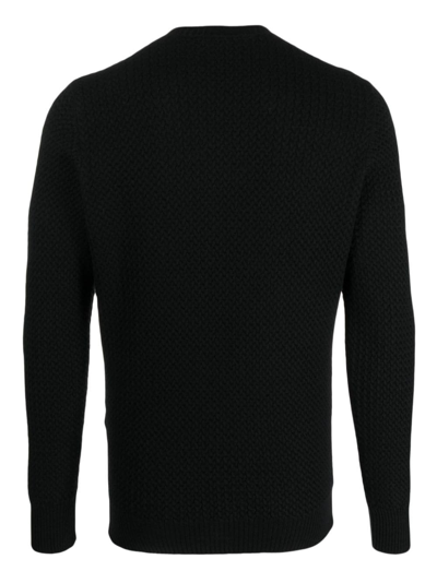 Shop Fileria Crew-neck Wool Jumper In Black