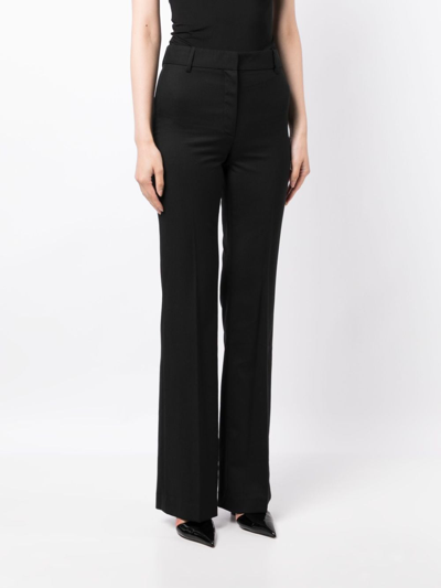 Nili Lotan High-waist Wool Tailored-cut Trousers In Black