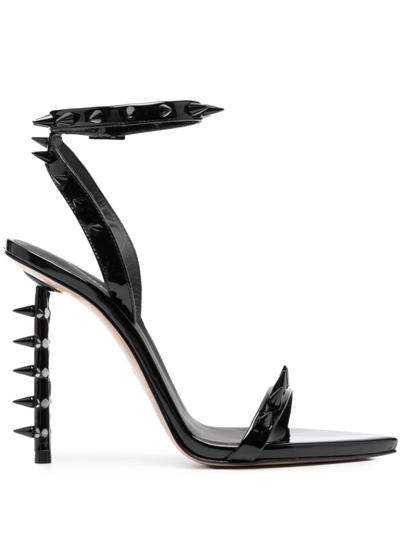 Shop Le Silla Jagger 120mm Stud-embellished Sandals In Black