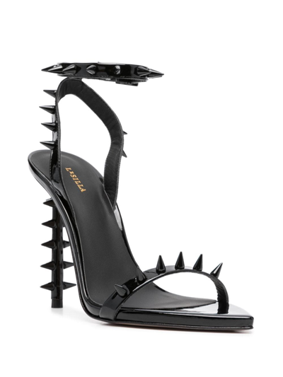Le Silla Jagger 120mm Stud-embellished Sandals In Black
