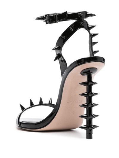 Shop Le Silla Jagger 120mm Stud-embellished Sandals In Black