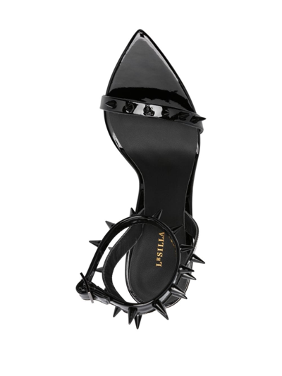 Shop Le Silla Jagger 120mm Stud-embellished Sandals In Black