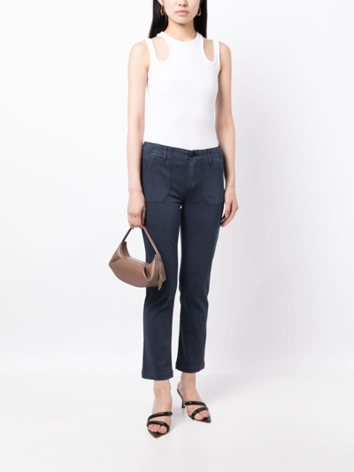 Paige Leenah High-rise Wide-leg Jeans In Blue