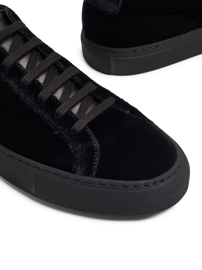 Shop Common Projects Achilles Velvet Sneakers In Black