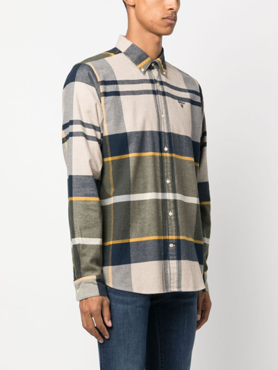 Barbour Plaid-check Pattern Shirt In Neutrals