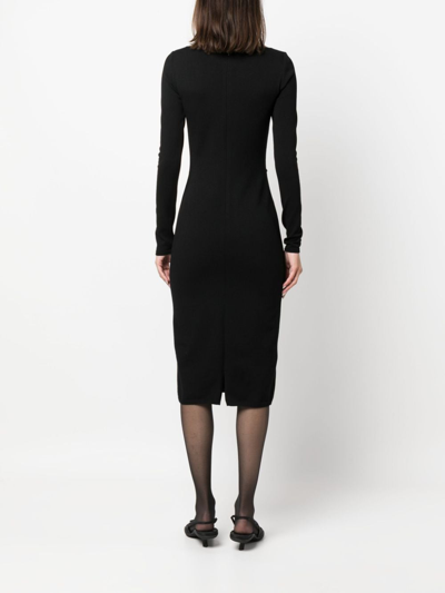 Shop Giambattista Valli Cut-out Midi Dress In Black