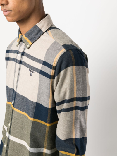 Barbour Plaid-check Pattern Shirt In Neutrals