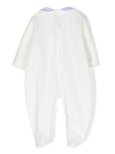 Shop La Stupenderia Embroidered-design Cotton Blend Pajama In White