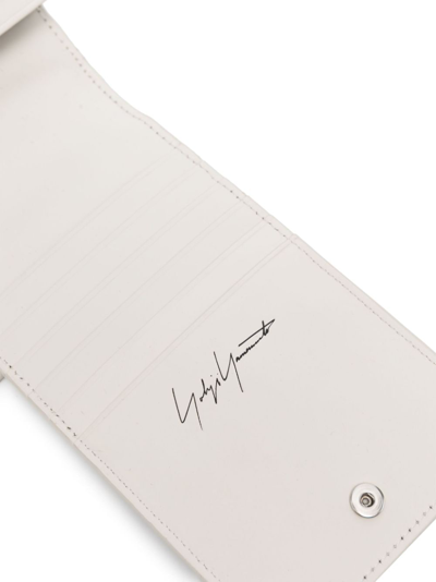 Shop Y-3 Logo-print Leather Phone Case In White