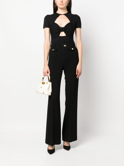 Giambattista Valli Cut-out Detailing Short-sleeve Top In Black