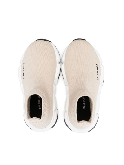 Shop Balenciaga Speed Lt Sock Sneakers In Neutrals