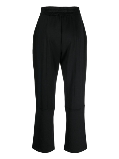 Hugo Boss High-waisted Cropped Trousers In Black