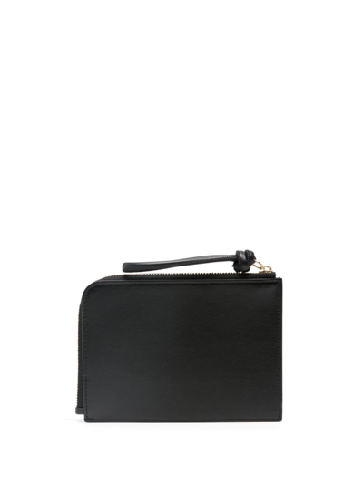 Shop Jil Sander Logo-lettering Leather Wallet In Black