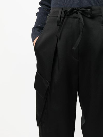 Shop Brunello Cucinelli Sartorial Cargo Trousers In Black